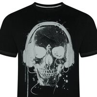 KAM Skull Headphones Print Tee