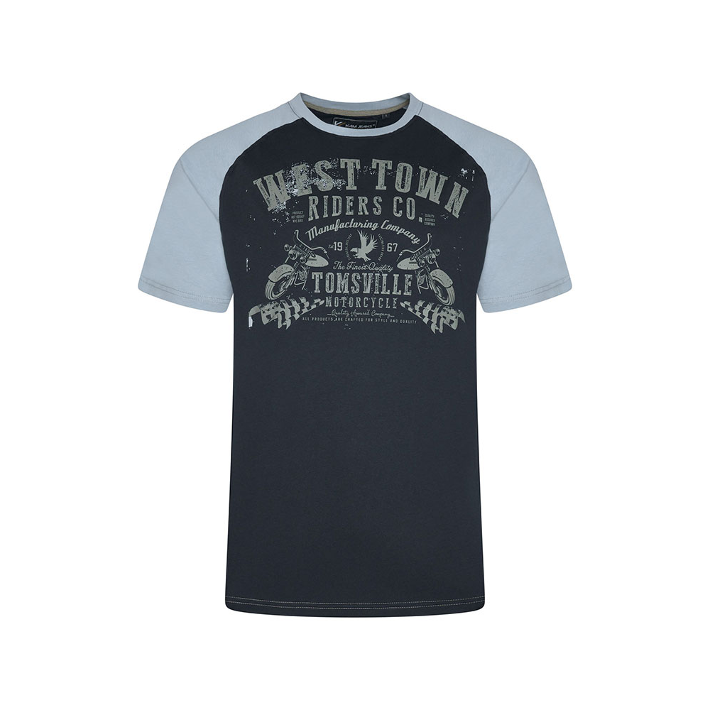 KAM Raglan West Town Print Tee