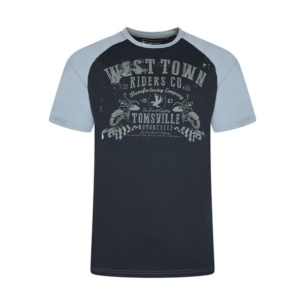 KAM Raglan West Town Print Tee-shop-by-brands-Beggs Big Mens Clothing - Big Men's fashionable clothing and shoes