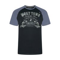 KAM Raglan West Town Print Tee