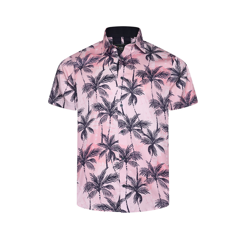 KAM Palm Tree Print Shirt