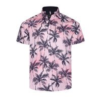 KAM Palm Tree Print Shirt