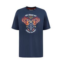 DUKE Hockney Motor Bike with Flames Tee