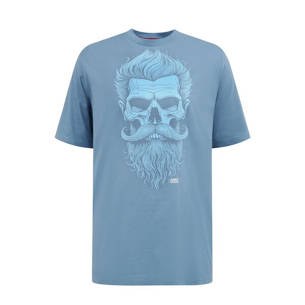DUKE Miller Bearded Skull Printed Tee-shop-by-brands-Beggs Big Mens Clothing - Big Men's fashionable clothing and shoes