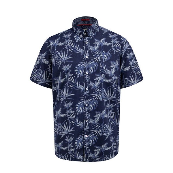 D555 Truro Hawaiian Short Sleeve Shirt-shop-by-brands-Beggs Big Mens Clothing - Big Men's fashionable clothing and shoes