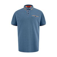 D555 Teal Pique Polo with Jacquard Collar