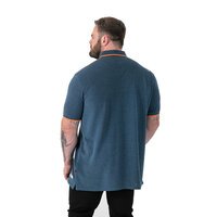 D555 Teal Pique Polo with Jacquard Collar