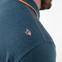 D555 Teal Pique Polo with Jacquard Collar