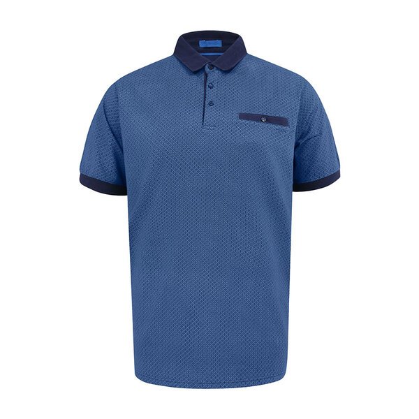 D555 Small Detailed Pattern Polo-shop-by-brands-Beggs Big Mens Clothing - Big Men's fashionable clothing and shoes