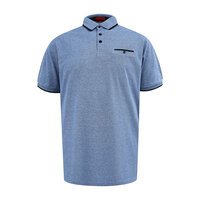 D555 Pique Polo with Jacquar Collar