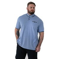 D555 Pique Polo with Jacquar Collar