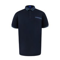 D555 Interlock polo with Jacquard Collar