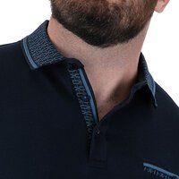 D555 Interlock polo with Jacquard Collar