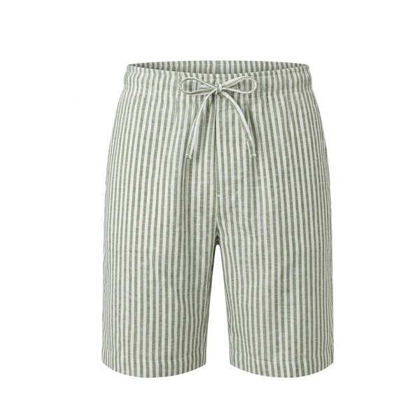 Compass Prato Striped Linen short-shop-by-brands-Beggs Big Mens Clothing - Big Men's fashionable clothing and shoes