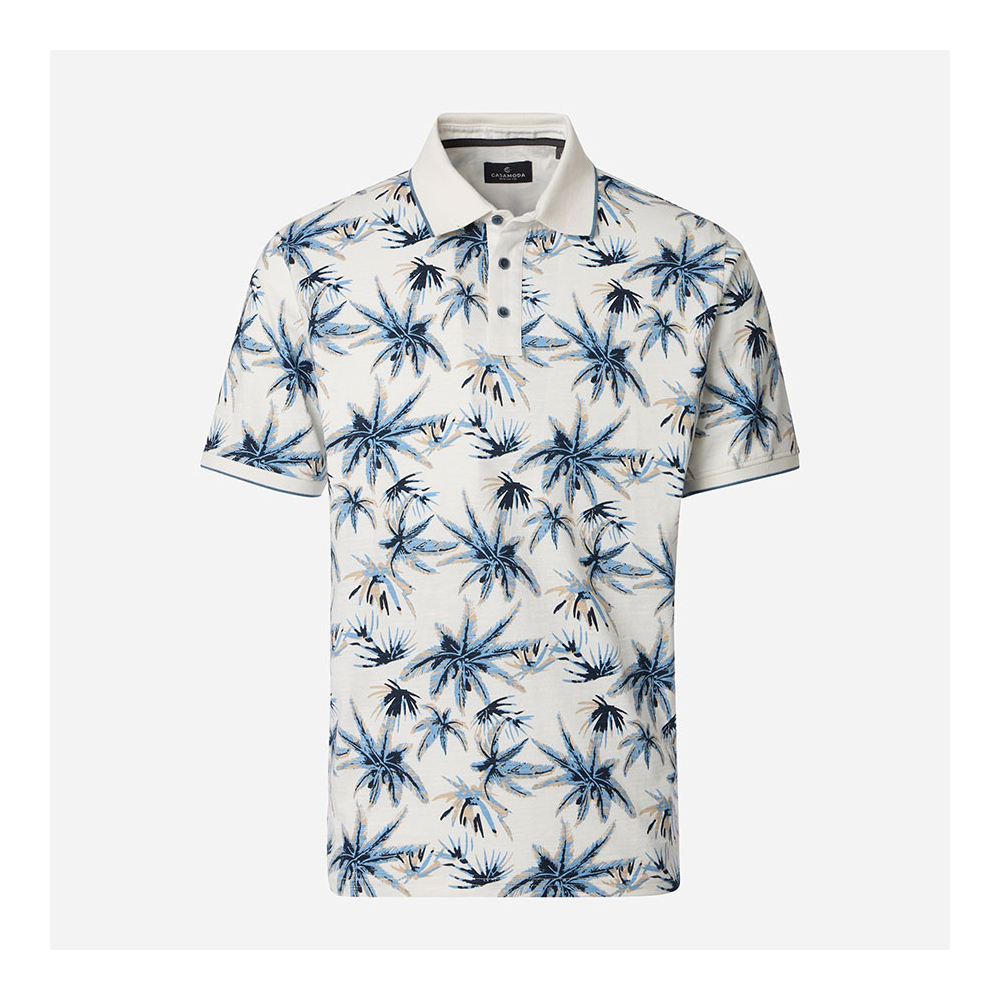 Casa Moda Palm Tree Cotton Polo