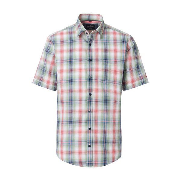Casa Moda Cotton Check Short Sleeve Shirt-shop-by-brands-Beggs Big Mens Clothing - Big Men's fashionable clothing and shoes
