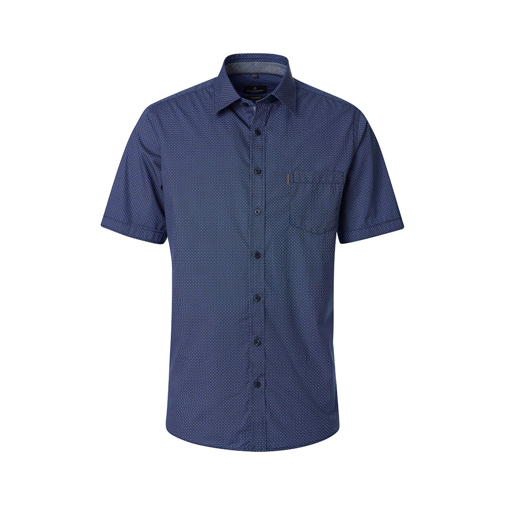 Casa Moda Small Pattern Short Sleeve Shirt