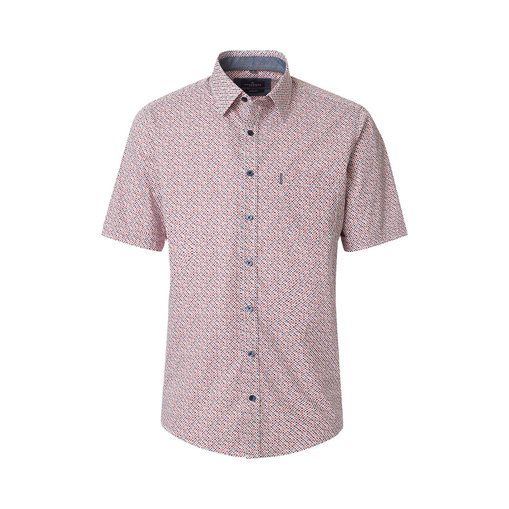 Casa Moda Small Dot Short Sleeve Shirt