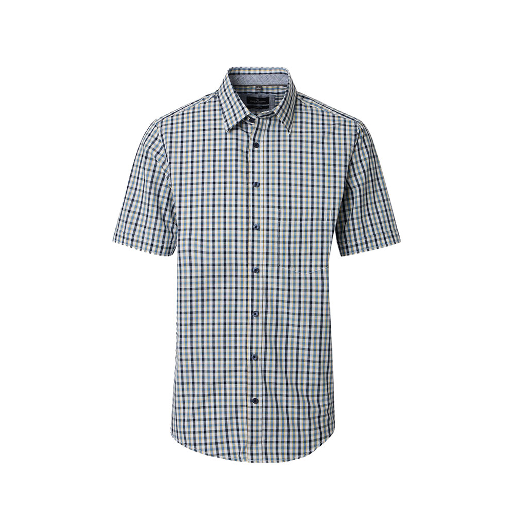 Casa Moda Small Check Short Sleeve Shirt