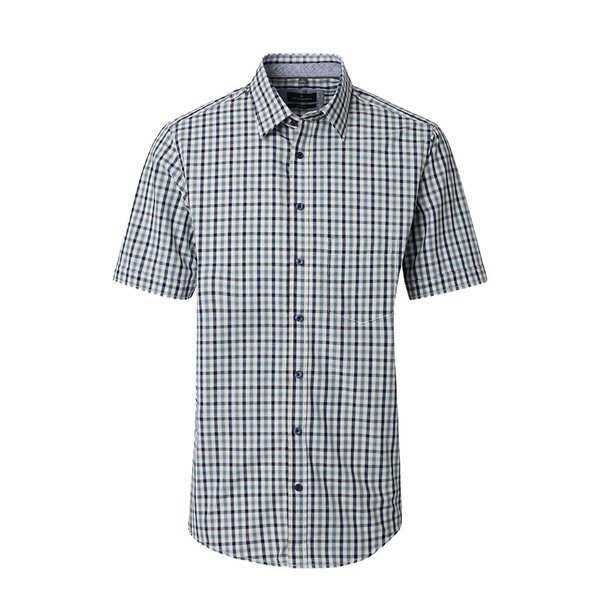 Casa Moda Small Check Short Sleeve Shirt-shop-by-brands-Beggs Big Mens Clothing - Big Men's fashionable clothing and shoes