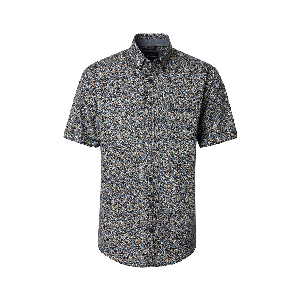 Casa Moda Small Floral Short Sleeve Shirt