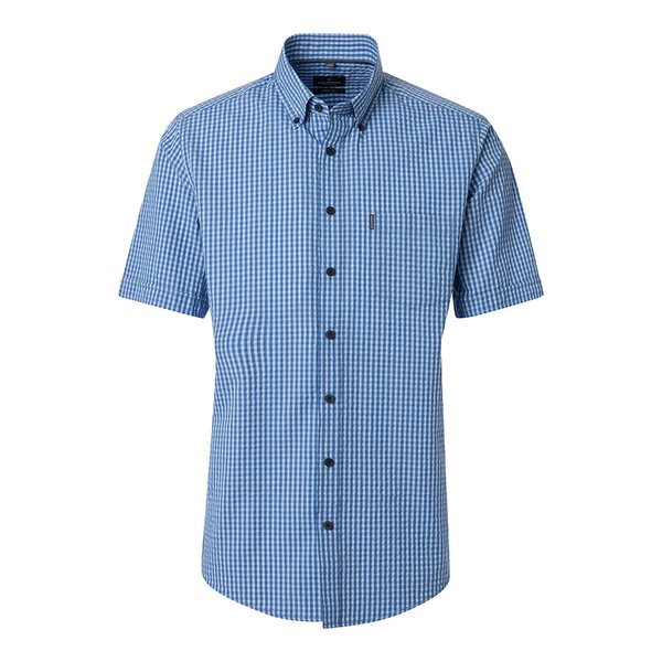 Casa Moda Classic Gingham Short Sleeve Shirt-shop-by-brands-Beggs Big Mens Clothing - Big Men's fashionable clothing and shoes