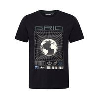 NORTH LATITUDE - Grid Print Tee Black