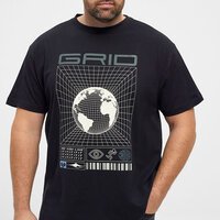 NORTH LATITUDE - Grid Print Tee Black