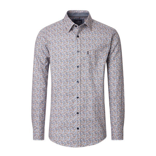 Casa Moda Long Sleeve Leaf Pattern Shirt-shop-by-brands-Beggs Big Mens Clothing - Big Men's fashionable clothing and shoes