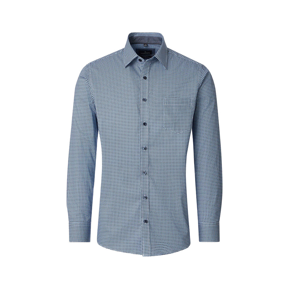 Casa Moda Long Sleeve Dot Pattern Shirt