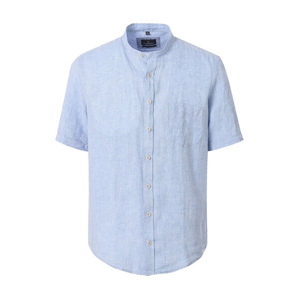 Casa Moda Grandad Collar Linen Short Sleeve Shirt-shop-by-brands-Beggs Big Mens Clothing - Big Men's fashionable clothing and shoes