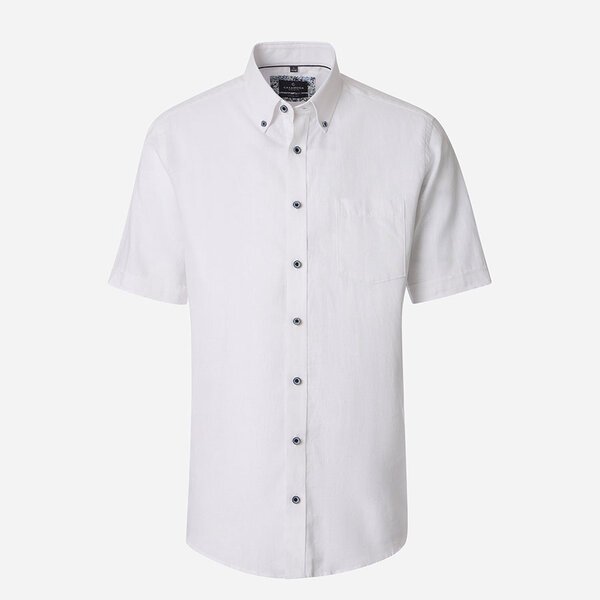 Casa Moda Linen Cotton Mix Short Sleeve Shirt-shop-by-brands-Beggs Big Mens Clothing - Big Men's fashionable clothing and shoes