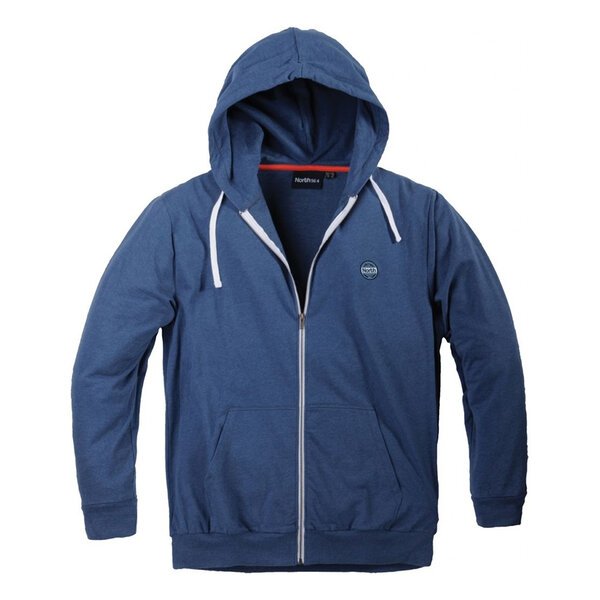 North 56 Pure Cotton Full Zip Hoodie with Side Pockets-shop-by-brands-Beggs Big Mens Clothing - Big Men's fashionable clothing and shoes