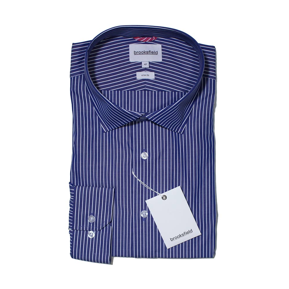 Brooksfield Shirt - Blue Bengal