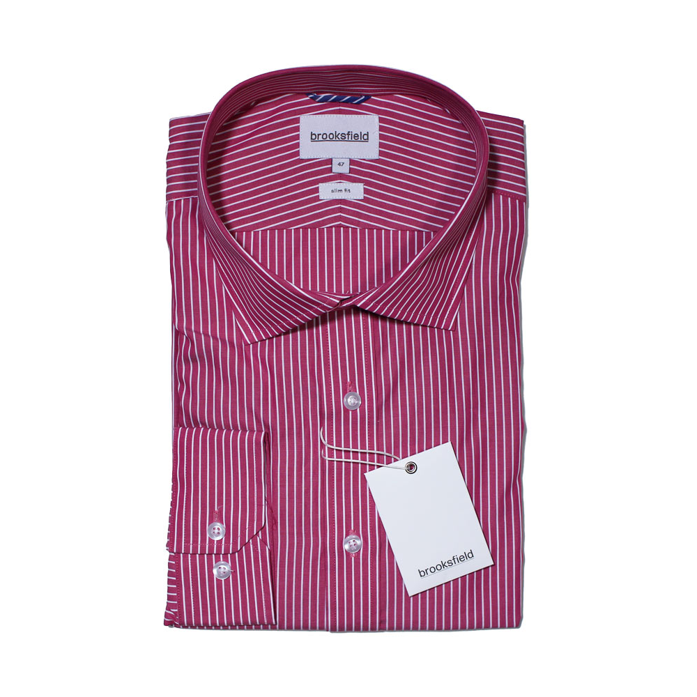 Brooksfield Shirt -  Berry bengal
