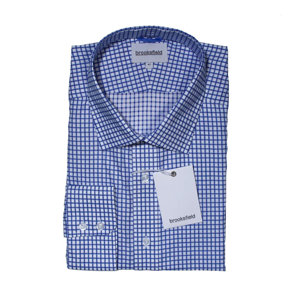Brooksfield Shirt - Blue Check