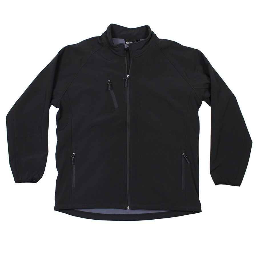 Mens Black Water Resistant Soft Shell Jacket - Up to size 5XL
