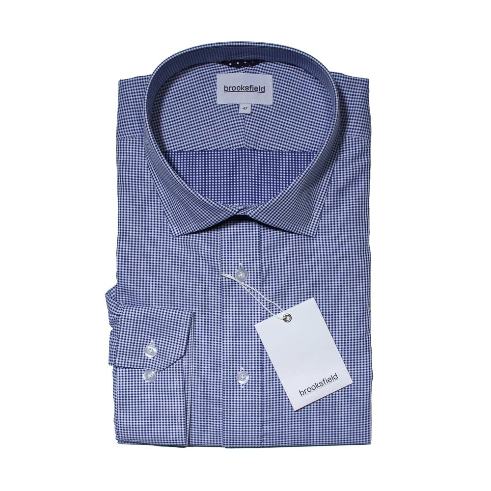 Brooksfield Shirt - Blue Check